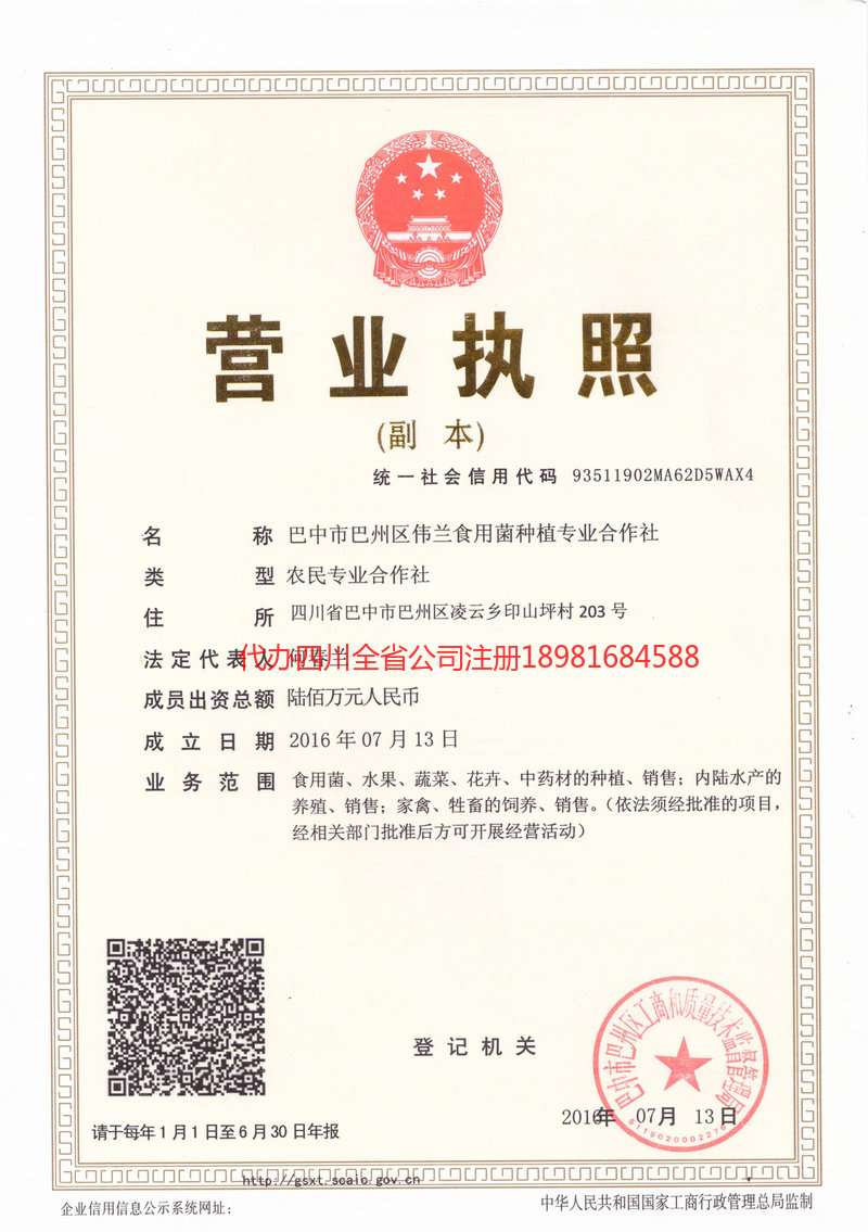 马鞍山马鞍山伟兰食用菌种植专业合作社